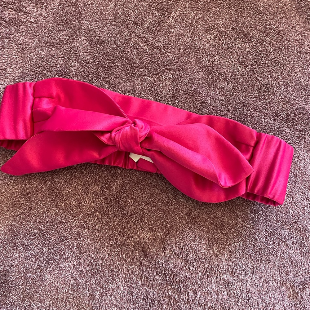 Y2k BCBG WIDE BOW BELT M